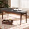 Baxton Studio Itami Dark Grey Upholstered Oak Finished Wood Dining Bench 157-9353 - alternate 6